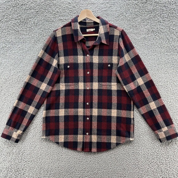 Faherty Tops - Faherty Shirt Red Burchfield Plaid Legend Sweater Flannel Button Up